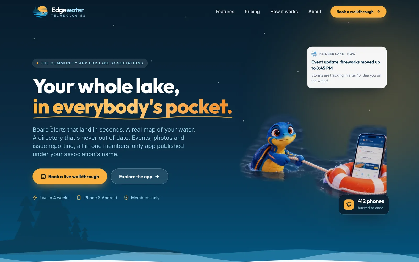 SaaS Product Marketing Website — Home screen